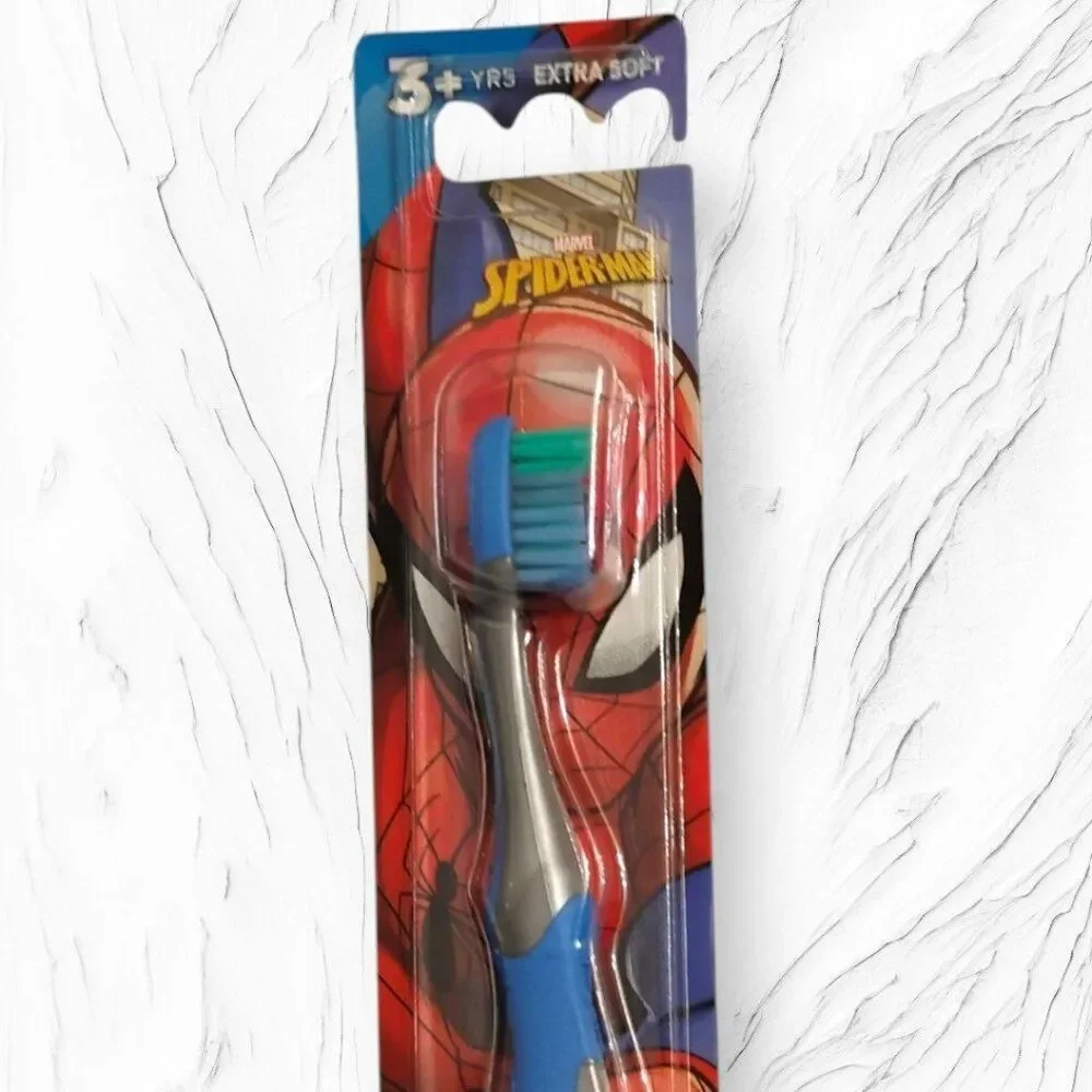 Oral B Toothbrush Stages Kids 3+ Marvel Spiderman Gray Blue